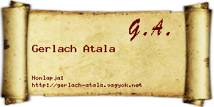 Gerlach Atala névjegykártya